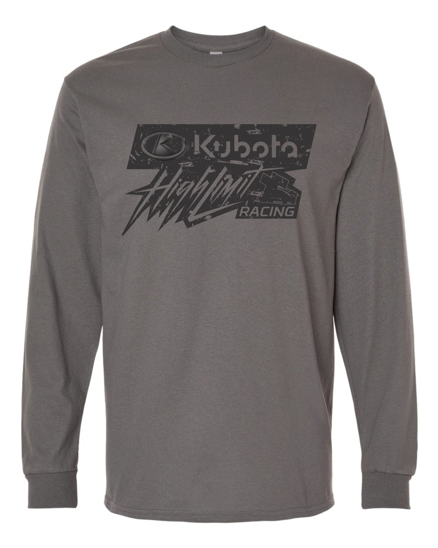 Kubota High Limit Racing Logo Fan ~ Long Sleeve T-Shirt ~ Charcoal