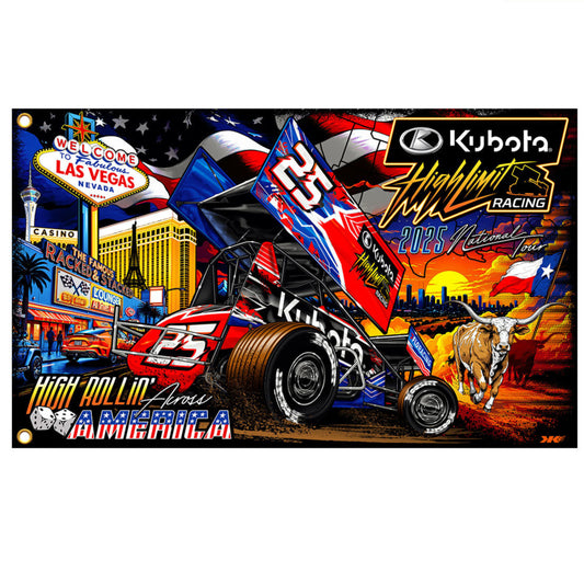 2025 High Rollin' Across America ~ National Tour ~ 3' x 5' Flag