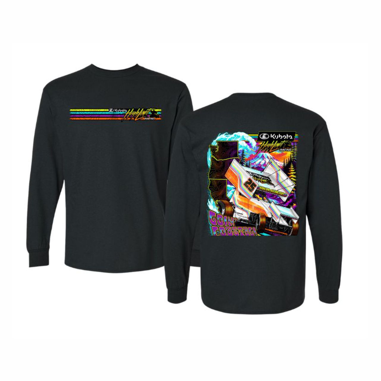 2025 West Coast - Long Sleeve T-Shirt - Black