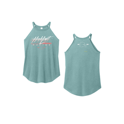 2026 Lifestyle One Design - Ladies Heathered Eucalyptus Blue - Perfect Tri Rocker Tank