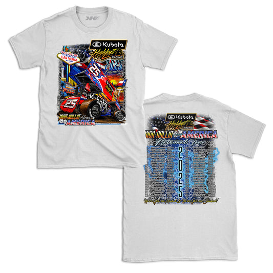 2025 High Rollin' Across America ~ National Tour ~ White T-Shirt
