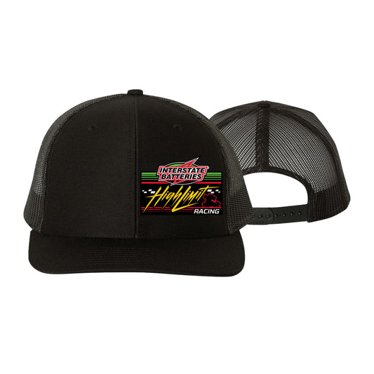 2026 Black Snapback Front Left Logo Richardson 112
