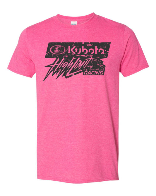 Kubota High Limit Racing Logo Fan T-Shirt - Heather Heliconia Pink