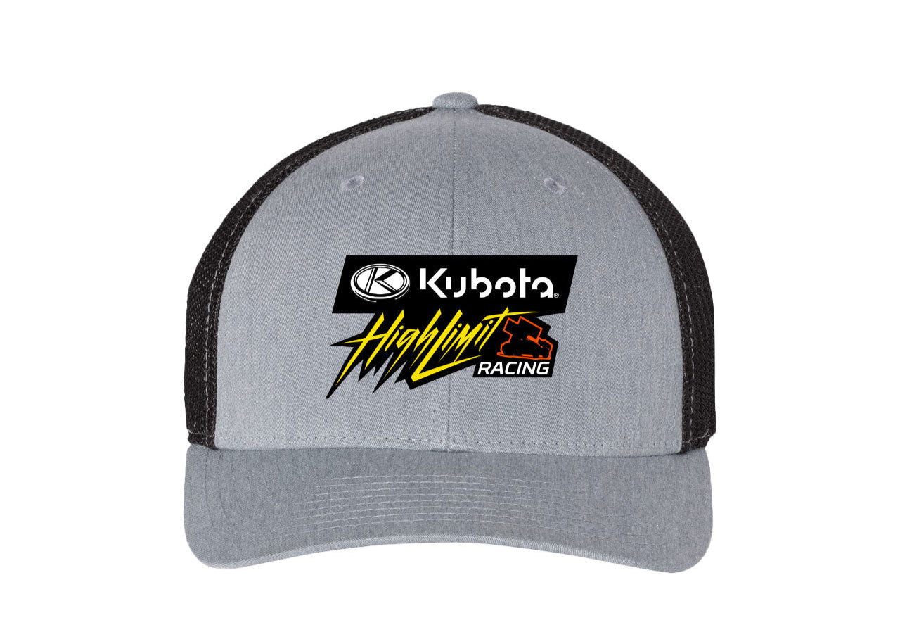 Kubota High Limit Trucker Cap ~ Heather Grey / Black ~ Logo Front Center