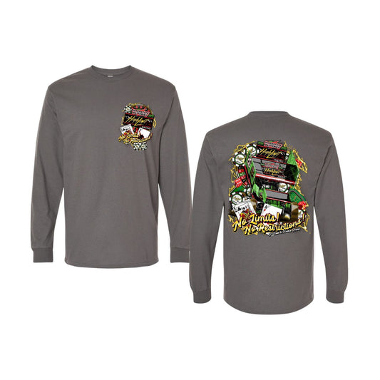 2026 No Limit No Restrictions Charcoal Long Sleeve T-Shirt