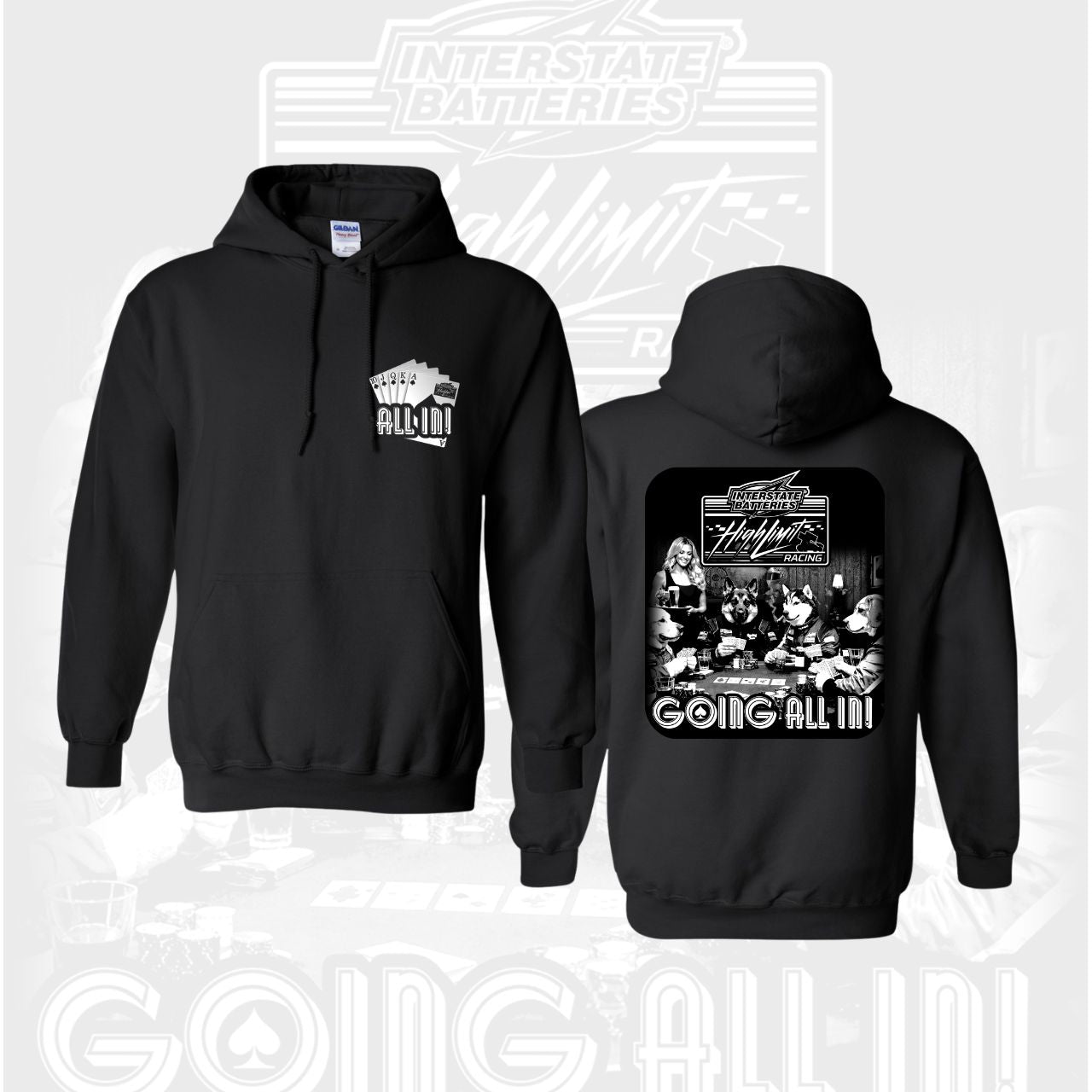 2026 Poker Dog Black Hoodie