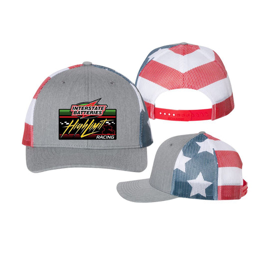 Richardson 112PM Snapback Heather Grey/ Stars & Stripes