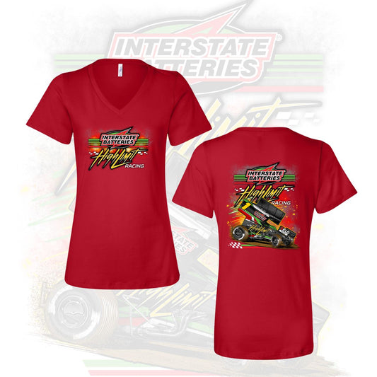 2026 Smoke Design Women's Red V-Neck