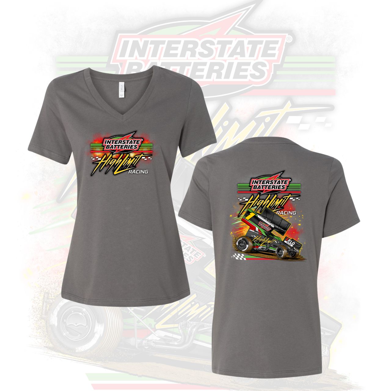 2026 Smoke Design Women's Asphalt V-Neck T-shirt