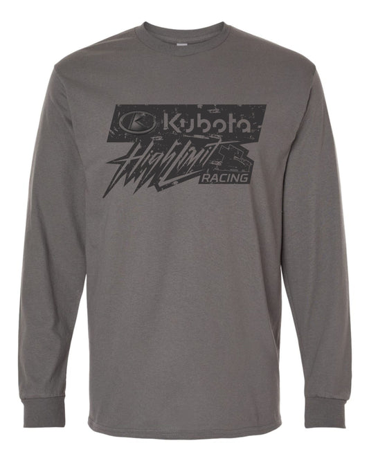 Kubota High Limit Racing Logo Fan ~ Long Sleeve T-Shirt ~ Charcoal